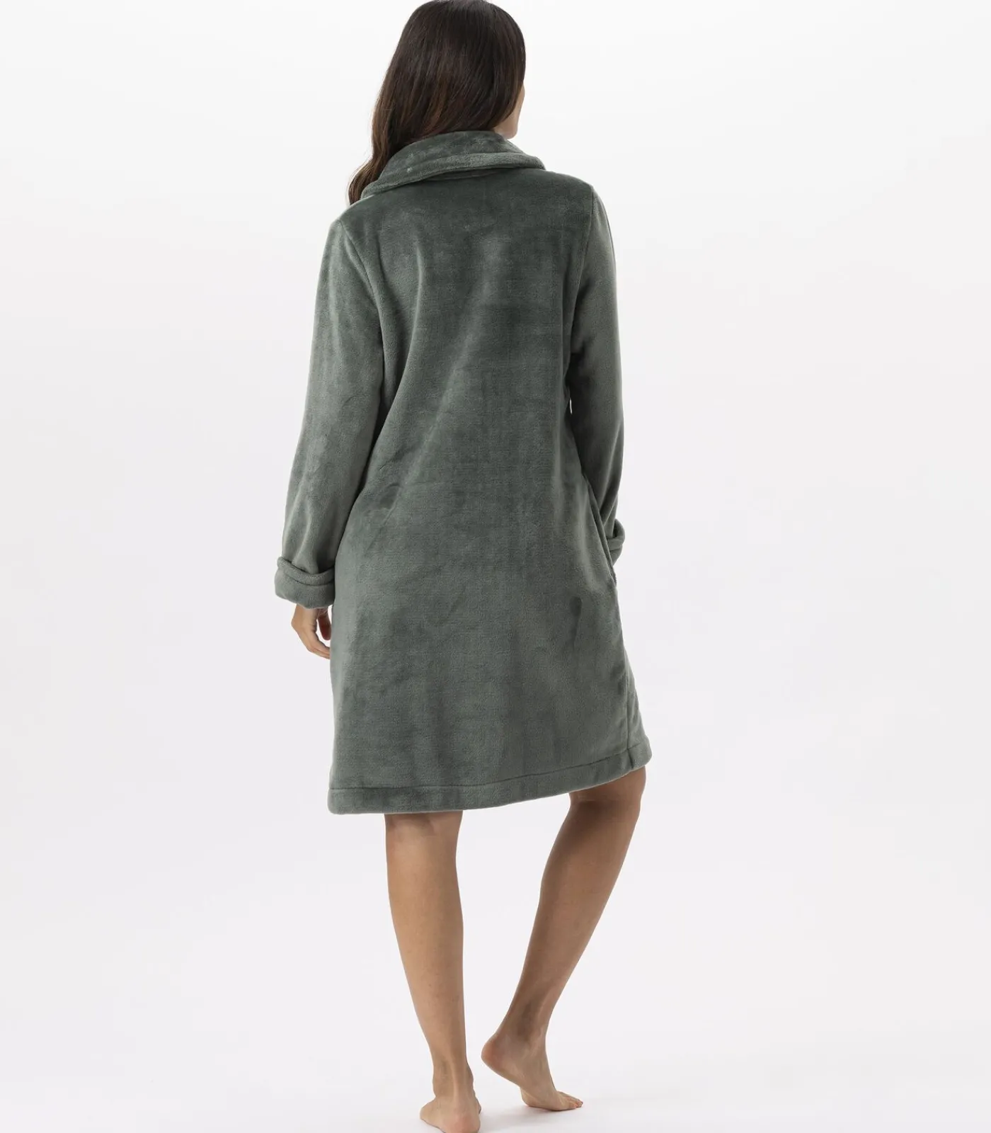 New ESSENTIEL H56B molton pluche kamerjas met rits DAMES Badjassen