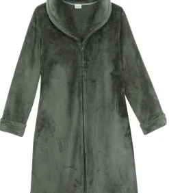 New ESSENTIEL H56B molton pluche kamerjas met rits DAMES Badjassen