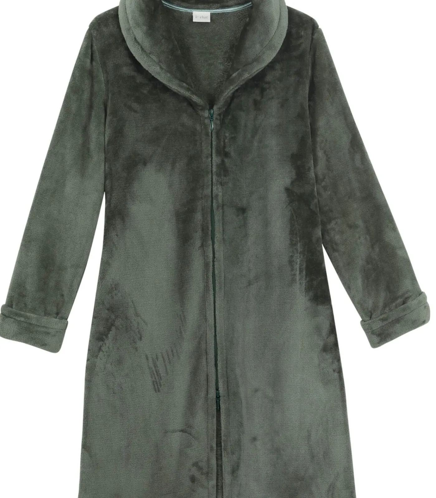 New ESSENTIEL H56B molton pluche kamerjas met rits DAMES Badjassen