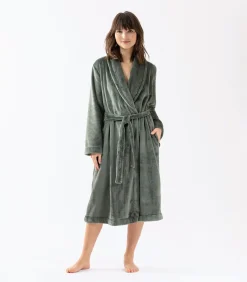 DAMES LE CHAT ESSENTIEL H61B pluche flanellen badjas