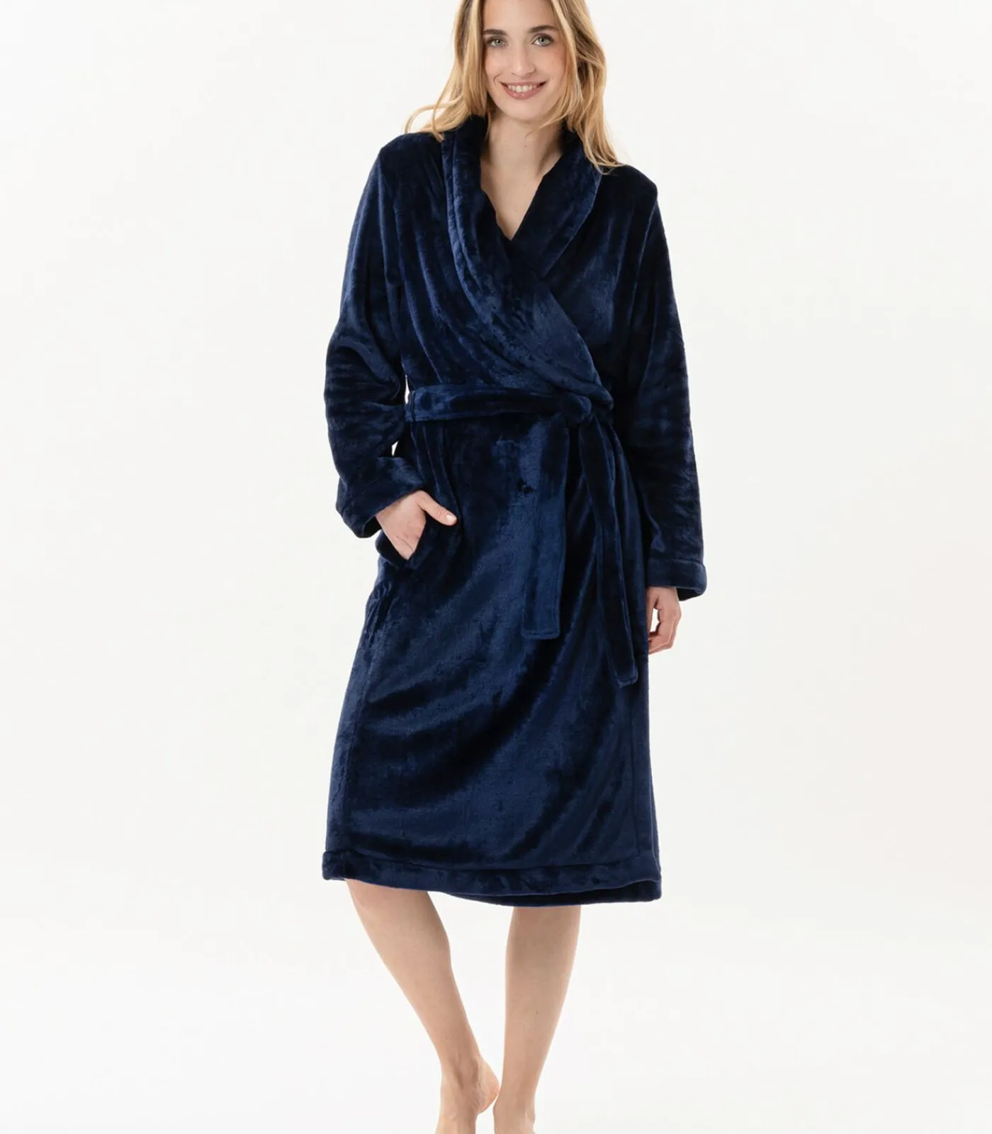 DAMES LE CHAT ESSENTIEL H61B pluche flanellen badjas