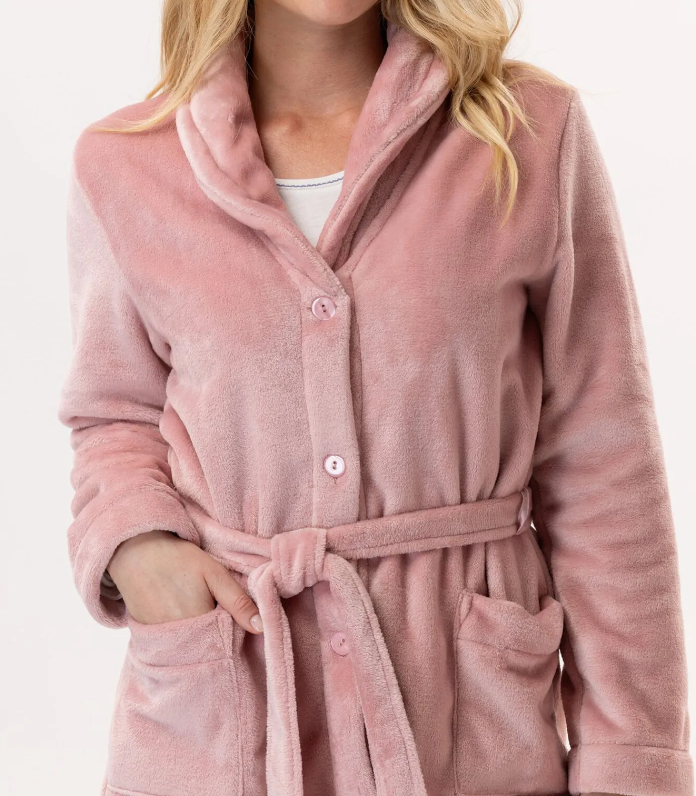 DAMES LE CHAT ESSENTIEL H51B pluche flanellen kamerjas