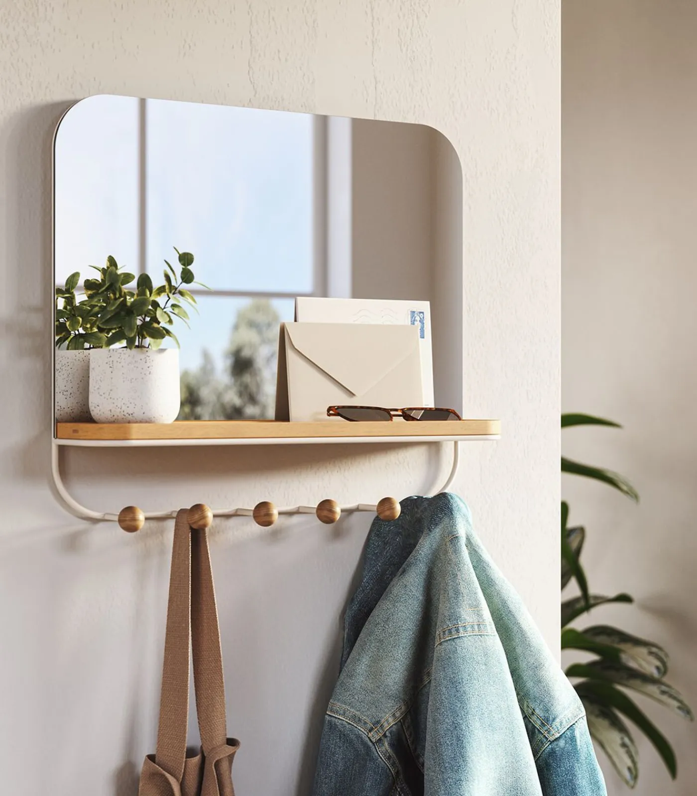 Umbra Estique spiegel met haken