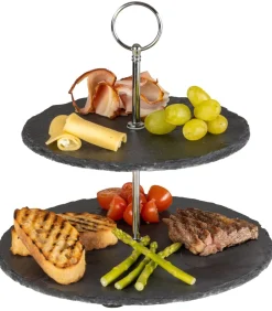 Sareva Etagere / Serveertoren Leisteen 2-Laags