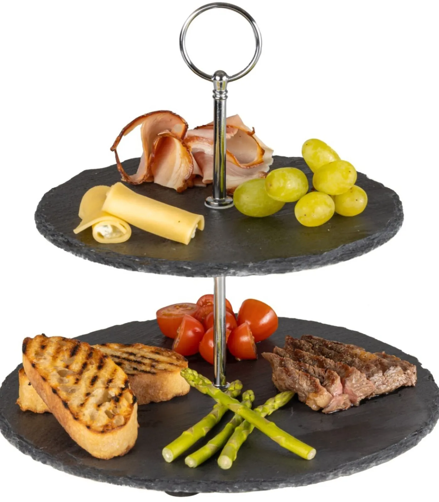 Sareva Etagere / Serveertoren Leisteen 2-Laags