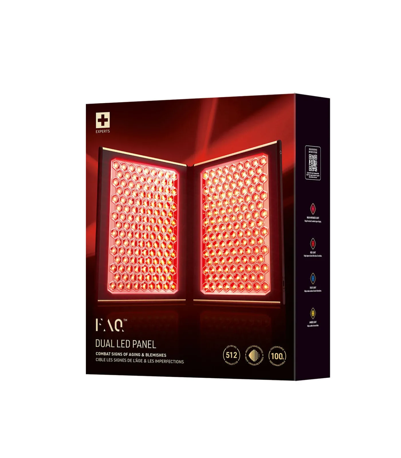 Discount FAQ Dubbel LED Paneel – Multicolor LED-lichtpaneel met 512 LEDs voor Huid en Welzijn Gezichtsverzorgings Accessoires