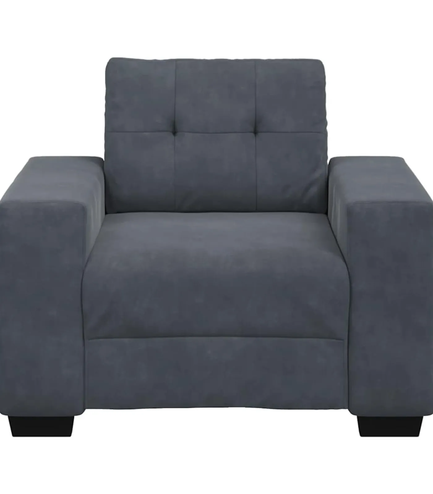 vidaXL Fauteuil 60 cm fluweel donkergrijs