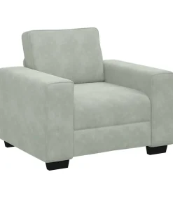 Sale Fauteuil 60 cm fluweel lichtgrijs Zetels