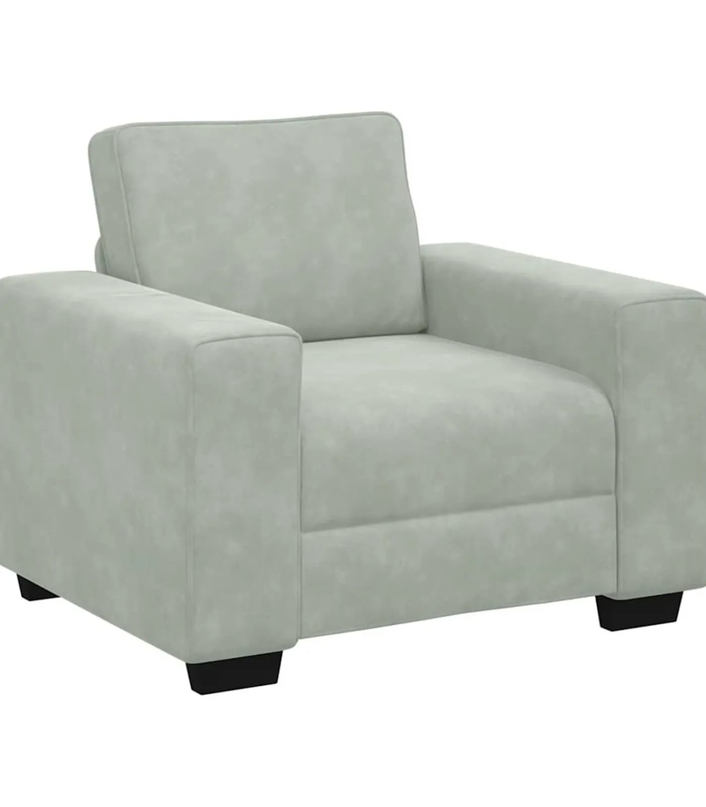 Sale Fauteuil 60 cm fluweel lichtgrijs Zetels