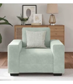 Sale Fauteuil 60 cm fluweel lichtgrijs Zetels