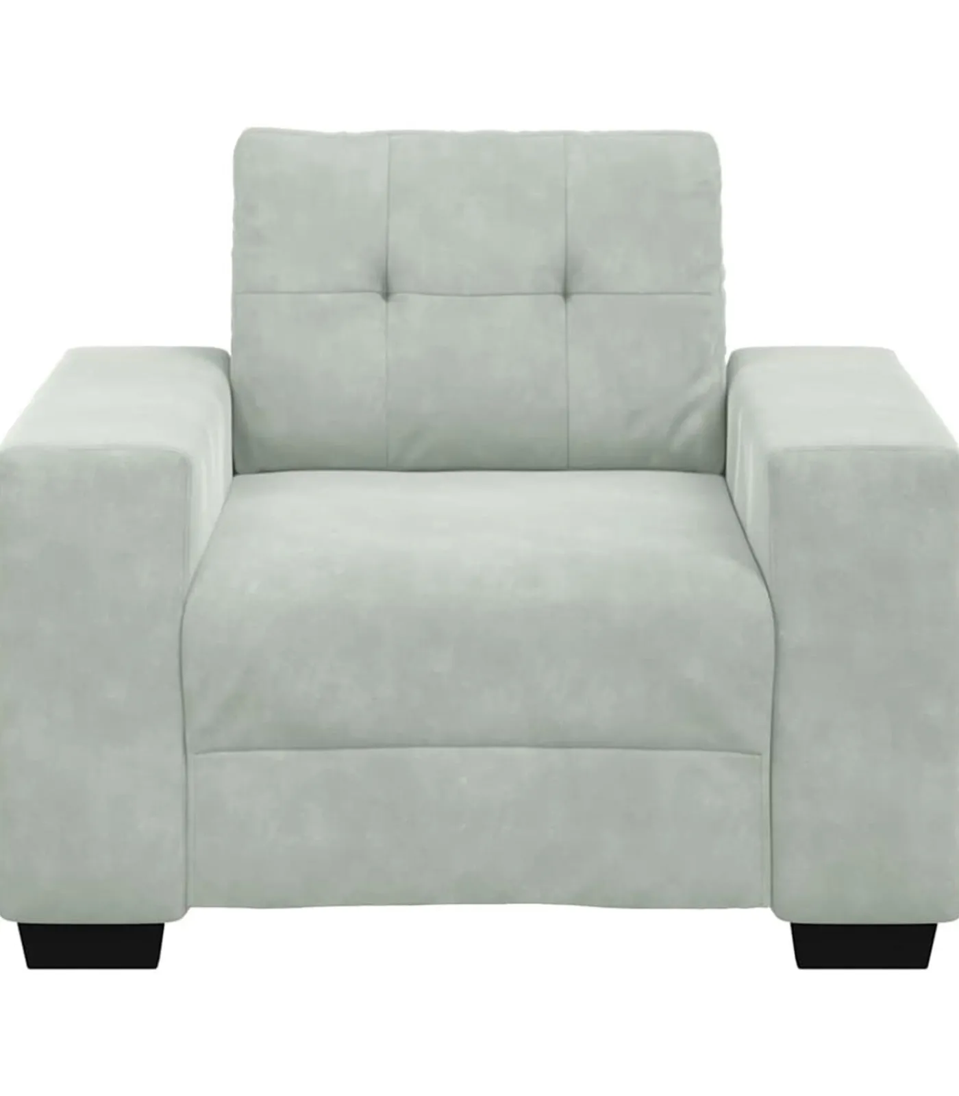 vidaXL Fauteuil 60 cm fluweel lichtgrijs