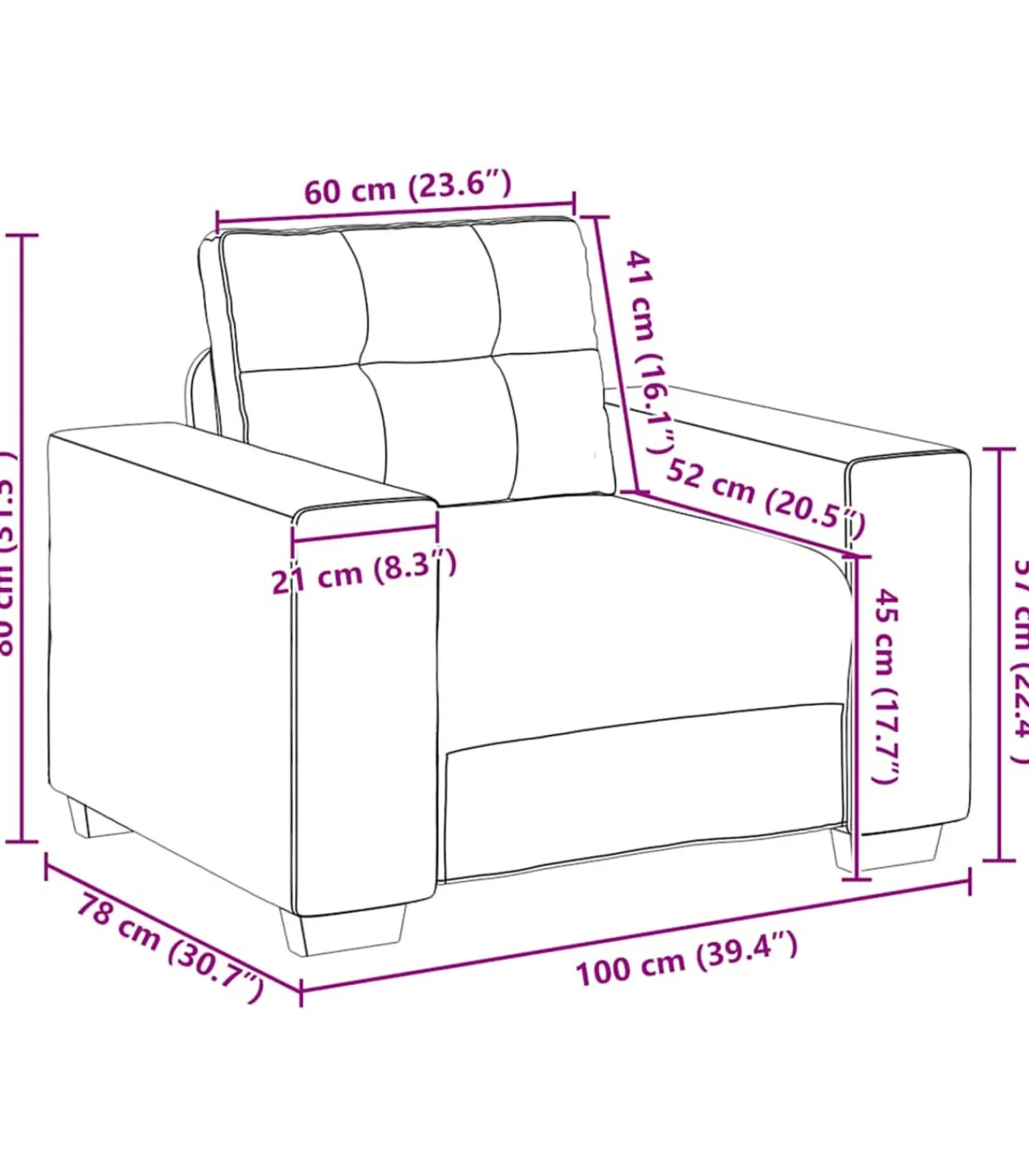 vidaXL Fauteuil 60 cm fluweel zwart