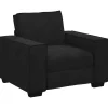 New Fauteuil 60 cm fluweel zwart Zetels
