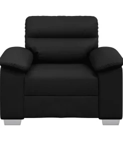 vidaXL Fauteuil 60 cm kunstleer zwart