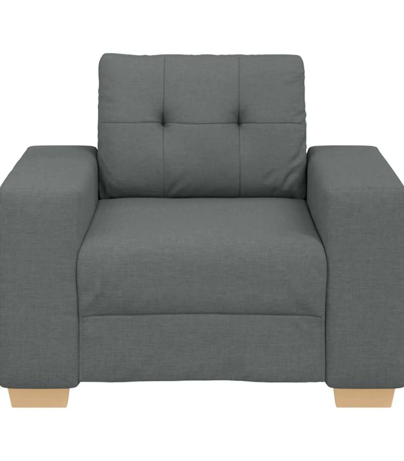 vidaXL Fauteuil 60 cm stof donkergrijs