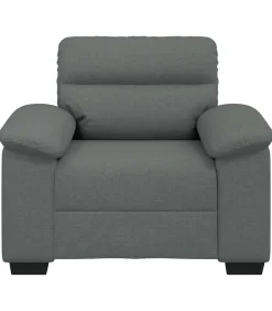 vidaXL Fauteuil 60 cm stof donkergrijs