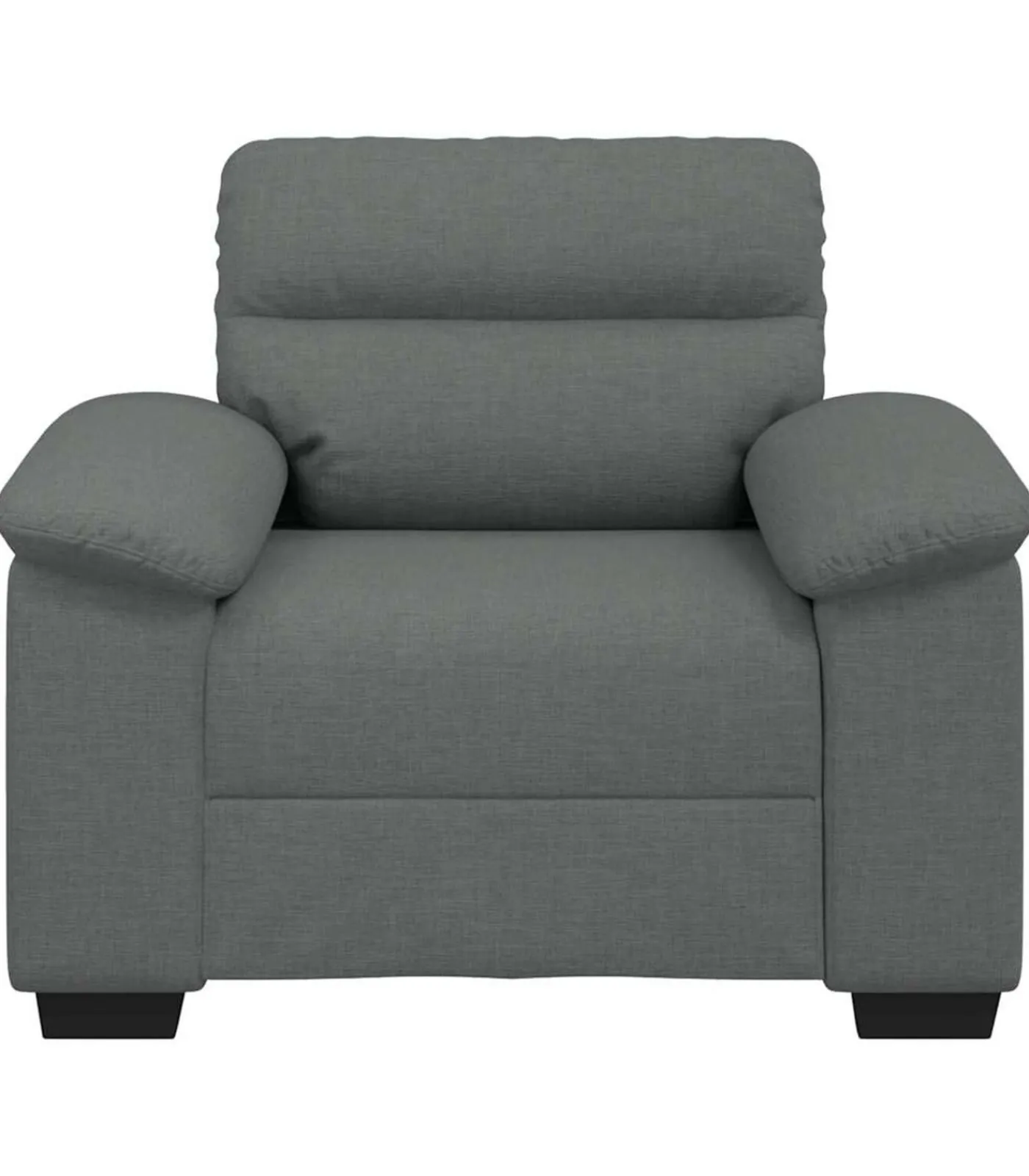 vidaXL Fauteuil 60 cm stof donkergrijs