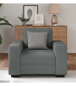 Online Fauteuil 60 cm stof donkergrijs Zetels