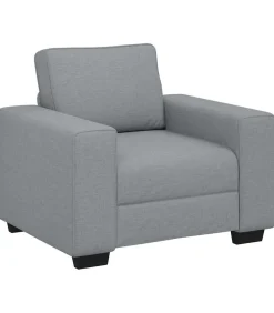 vidaXL Fauteuil 60 cm stof lichtgrijs
