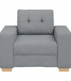 vidaXL Fauteuil 60 cm stof lichtgrijs