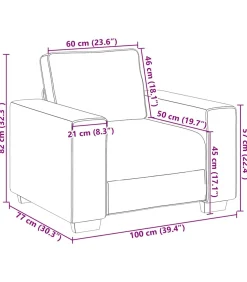 Best Fauteuil 60 cm stof zwart Zetels