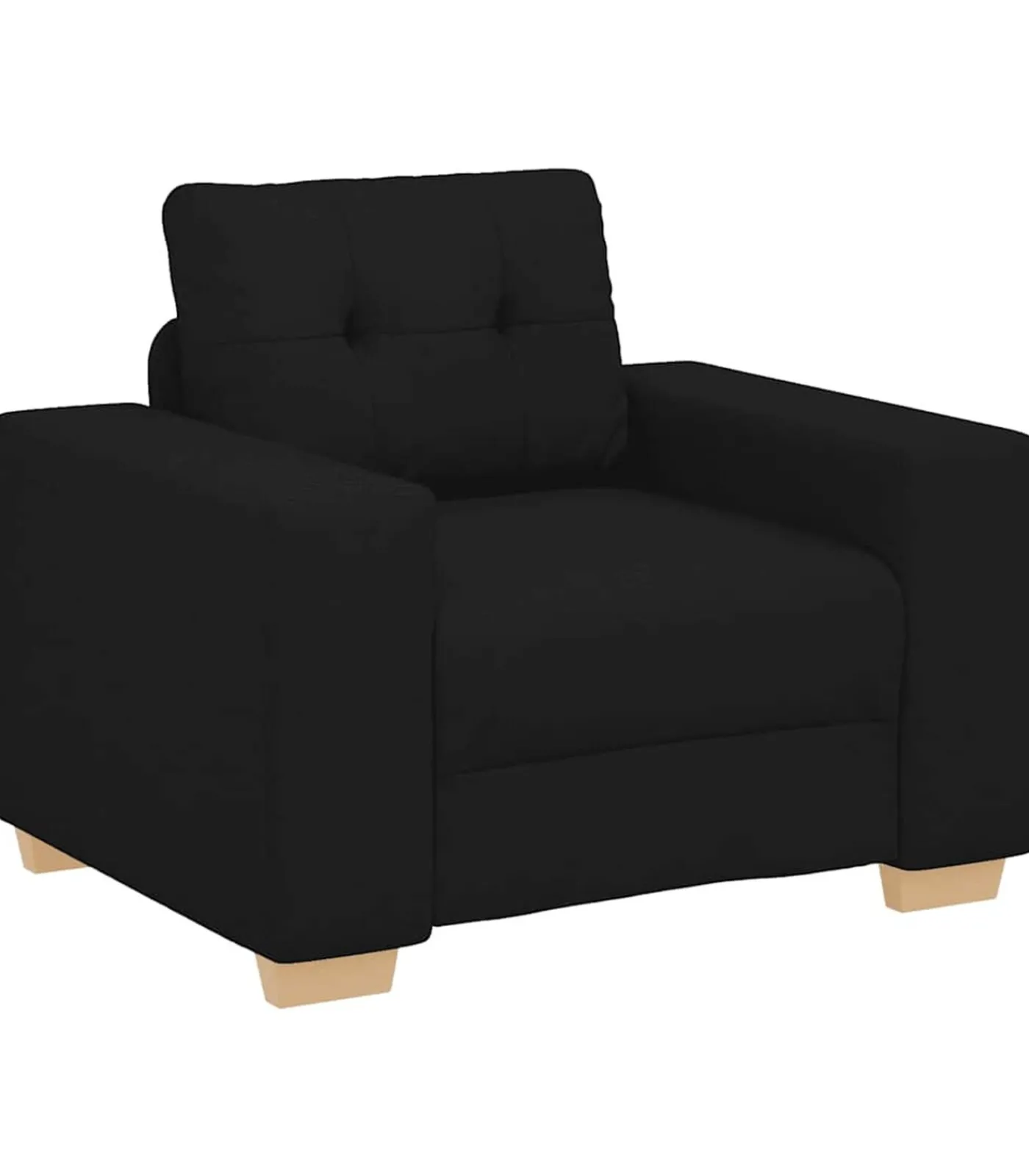 vidaXL Fauteuil 60 cm stof zwart