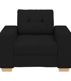 vidaXL Fauteuil 60 cm stof zwart