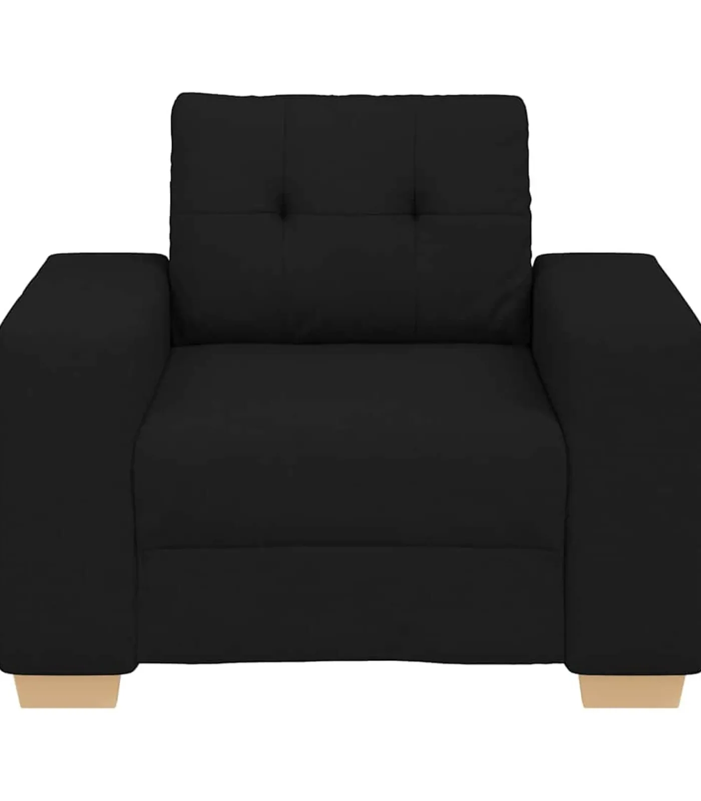 vidaXL Fauteuil 60 cm stof zwart