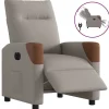 Clearance Fauteuil verstelbaar elektrisch stof taupe Zetels