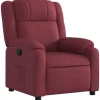 Outlet Fauteuil verstelbaar stof wijnrood Zetels