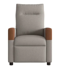 vidaXL Fauteuil verstelbaar stof taupe