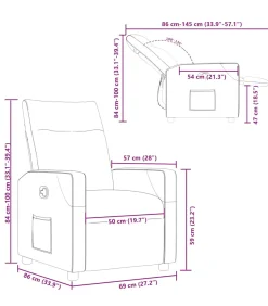 vidaXL Fauteuil verstelbaar stof taupe