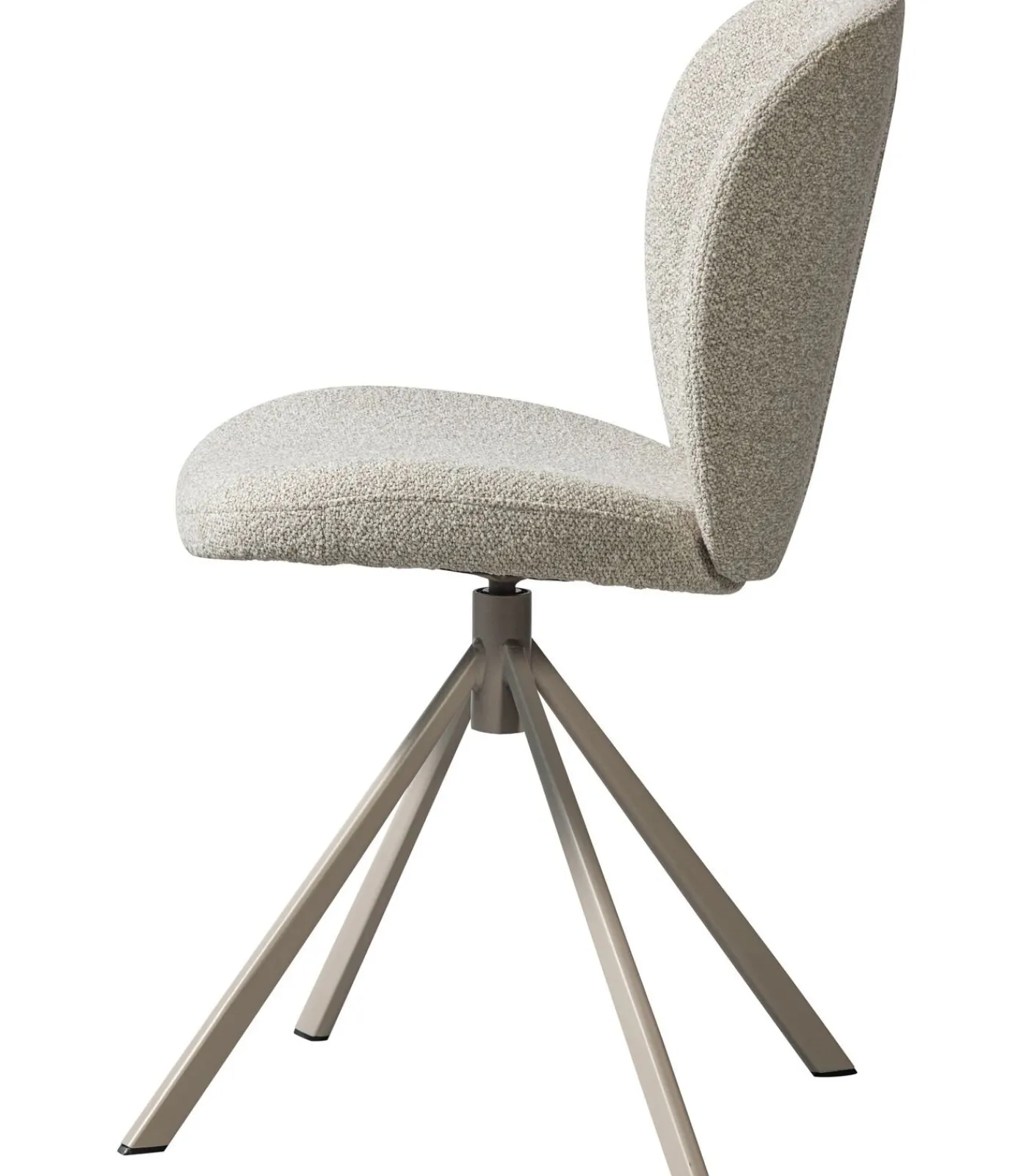 New Femke Eetkamerstoel - Bouclé - Naturel - Set van 6 Stoelen