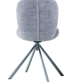 New Femke Eetkamerstoelen - Chenille - Blauw - Set van 2 Stoelen