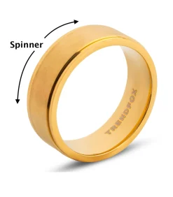 Outlet Fidget Ring - Spinner - Goud Kleurig - Staal Heren Ringen