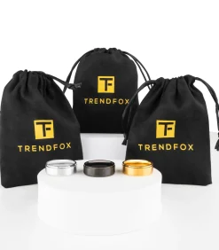 Heren TrendFox Fidget Ring - Spinner - Zwart - Staal