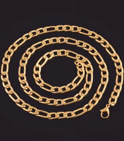 Heren TrendFox Figaro Ketting - 6mm - Goud Kleurig - Staal - 60cm