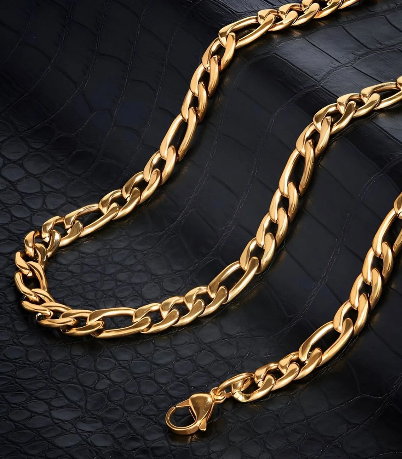 Clearance Figaro Ketting - 9mm - Goud Kleurig - Staal - 60cm Heren Kettingen