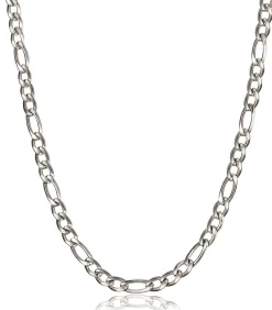 Heren TrendFox Figaro Ketting - 4,5mm - Zilver Kleurig - Staal - 60cm
