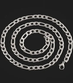 Heren TrendFox Figaro Ketting - 4,5mm - Zilver Kleurig - Staal - 60cm