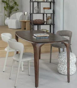 WOOOD Fiore Eettafel - Mango Hout - Walnoot - 76x190x95