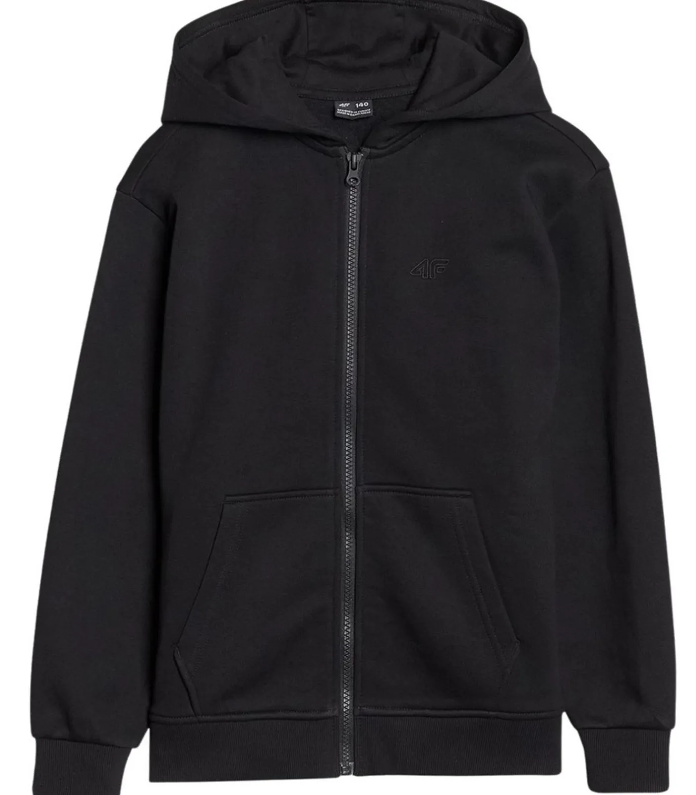 Sale JWMM00TSWSF1861 - Trui met kap Met Volledige Ritssluiting - Zwart Kinderen Truien & Vesten