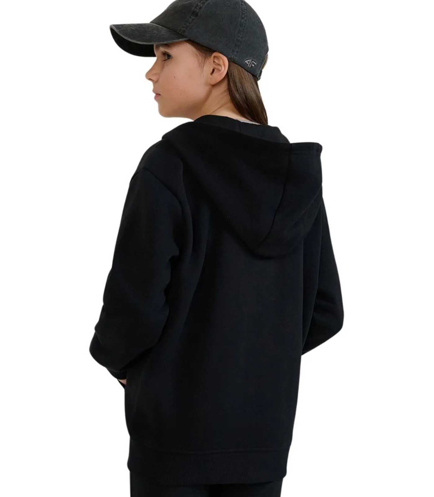 Sale JWMM00TSWSF1861 - Trui met kap Met Volledige Ritssluiting - Zwart Kinderen Truien & Vesten