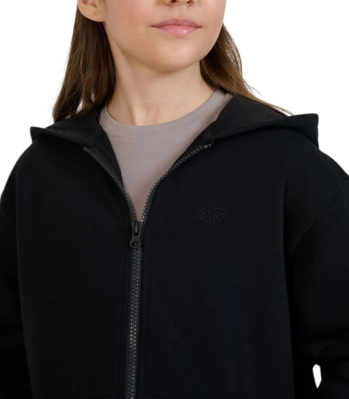 Sale JWMM00TSWSF1861 - Trui met kap Met Volledige Ritssluiting - Zwart Kinderen Truien & Vesten