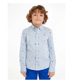 New Flag Printed Regular Shirt Ls Kinderen Hemden