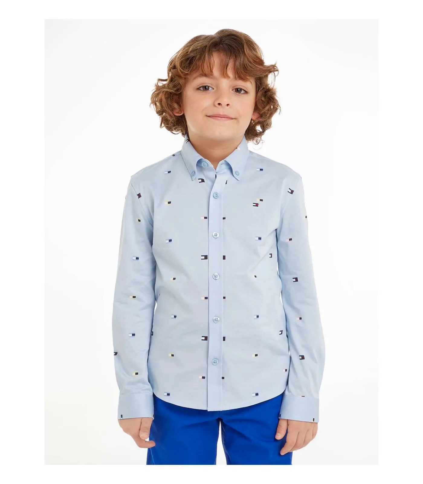 New Flag Printed Regular Shirt Ls Kinderen Hemden