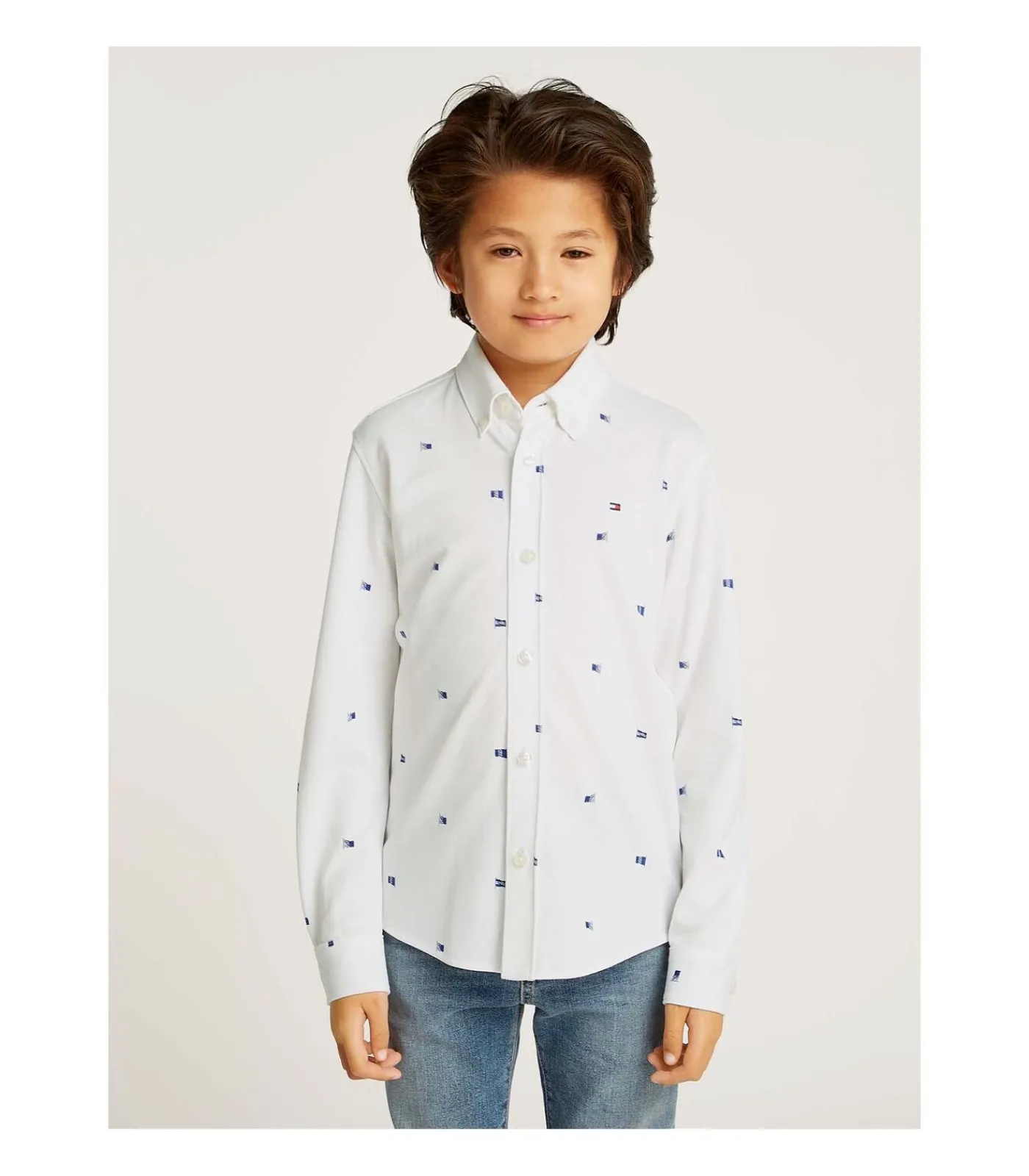 Sale Flags Printed Pique Reg Shirt Kinderen Hemden