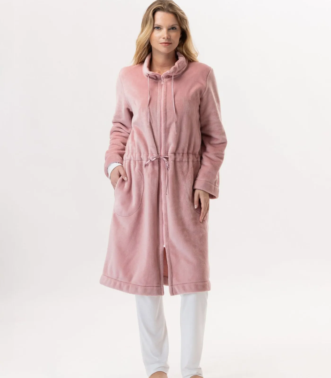 Best Flanellen jas met ritssluiting ESSENTIEL H53B DAMES Loungewear