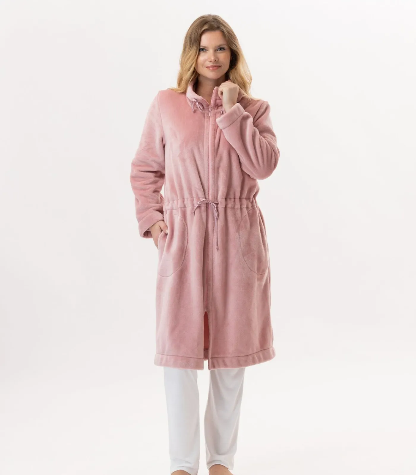 Best Flanellen jas met ritssluiting ESSENTIEL H53B DAMES Loungewear