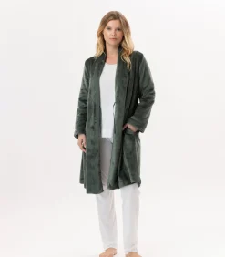 DAMES LE CHAT Flanellen pluche jas ESSENTIEL H55B